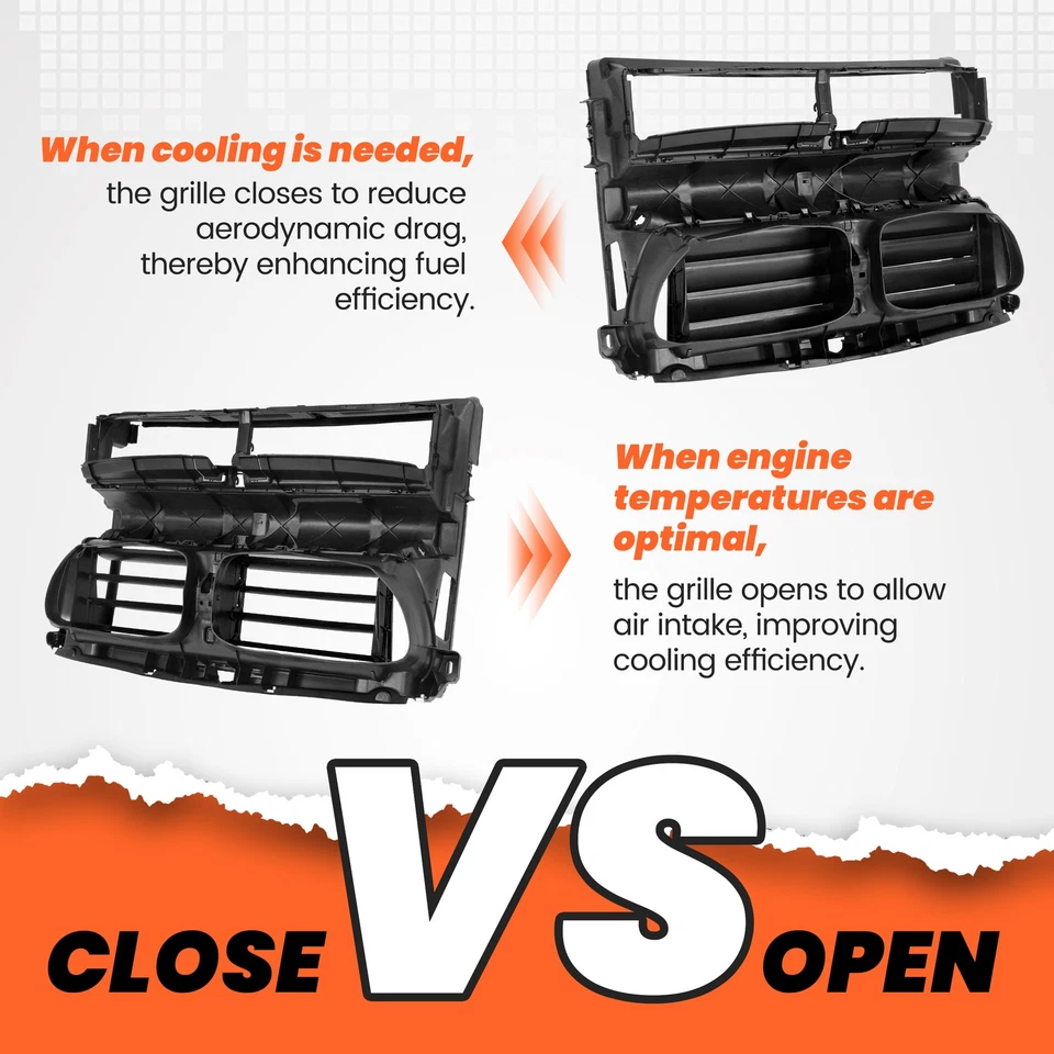 Conjunto de obturador de soporte de radiador para BMW 528i 535i 550i F10 2011-2016 sin motor Foto 3 de 4