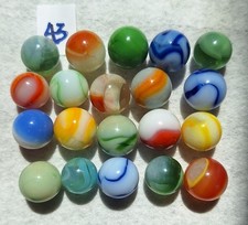 Lot Of 20 Vintage Collector Marbles. Akro ,peltier,swirl,cac,UV Lot 43-47