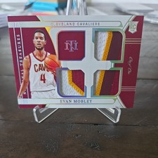 2021-22 National Treasures EVAN MOBLEY RC 1/1  triple patch relic rookie 🔥🔥🔥
