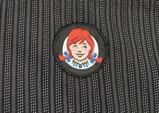 Wendy's Employee Black Striped Adjustable Bib Apron by Barco Uniforms Fast Food