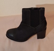 Clarks Women's Merrigan Dane Ankle Boots Black Nubuck Leather, UK 5, E Fit