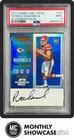 PATRICK MAHOMES II PSA 9 2017 CONTENDERS OPTIC #103 ROOKIE TICKET BLUE AUTO /25