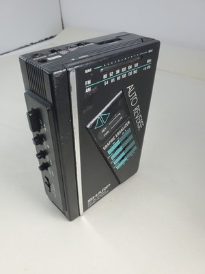 ラジオ・コンポ SHARP Oh!FM-AMSTEREOCASSETTEPLATERJC-7D Vintage Sharp JC-516 (BK) AM- FM Stereo Cassette Player (Working