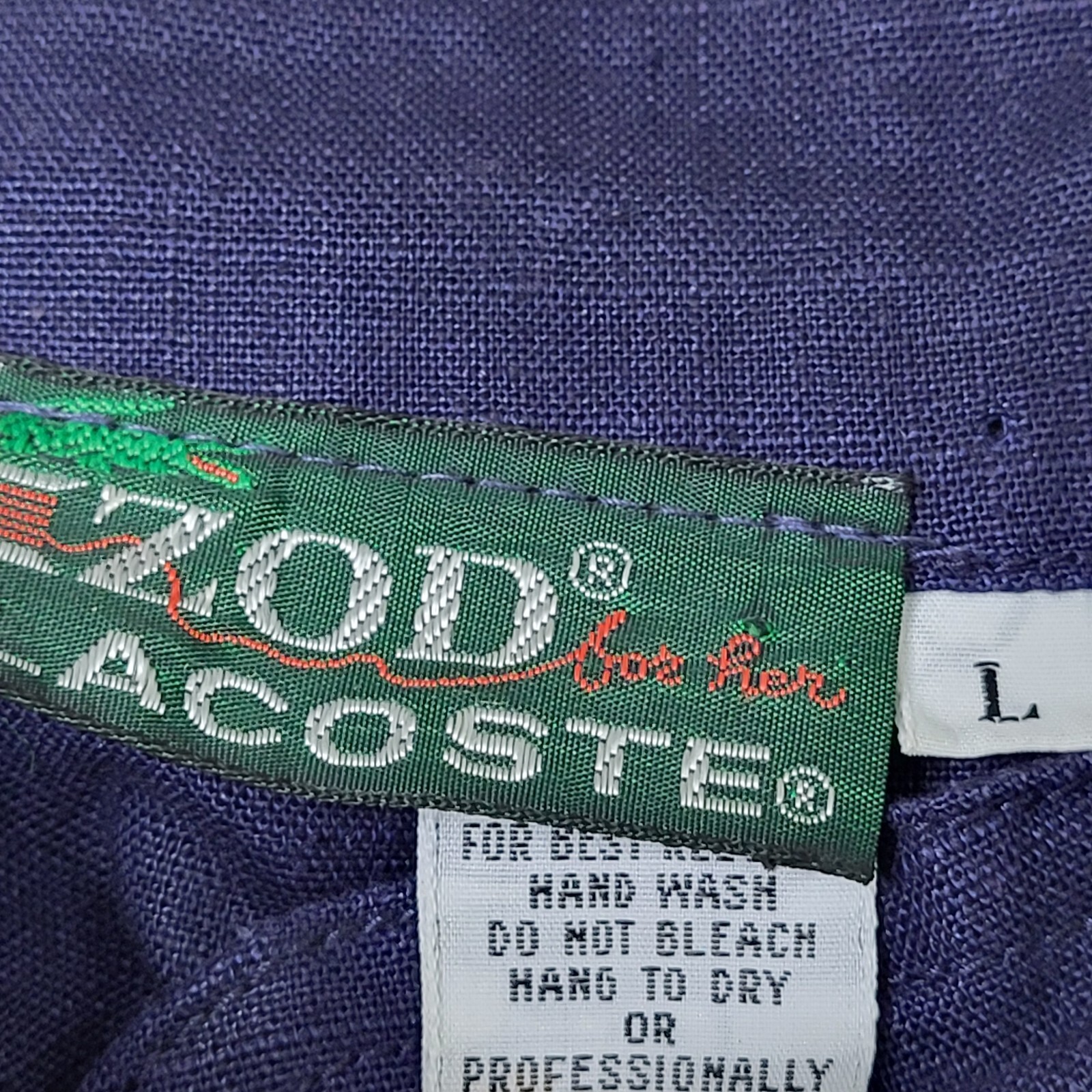 Vintage Izod Lacoste Jacket Size L Wide Sleeve Belted Navy Blue Tennis thumbnail 4