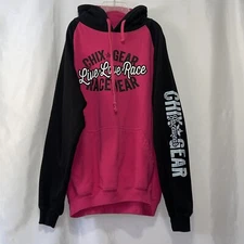 Chix gear Racing hoodie womens size 2xl pink black sleeve hit guc e950