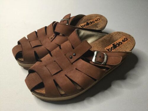 Baldo Womens Sandals 40 Leather Spring Sandal Shoe Size 7.5 Brown Italy ...