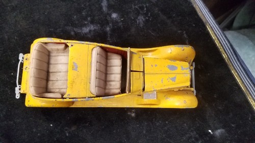 Vintage HUBLEY 1930 Packard Sport Phaeton Yellow Metal Model Built Up Needs Work - 第 2/8 張圖片