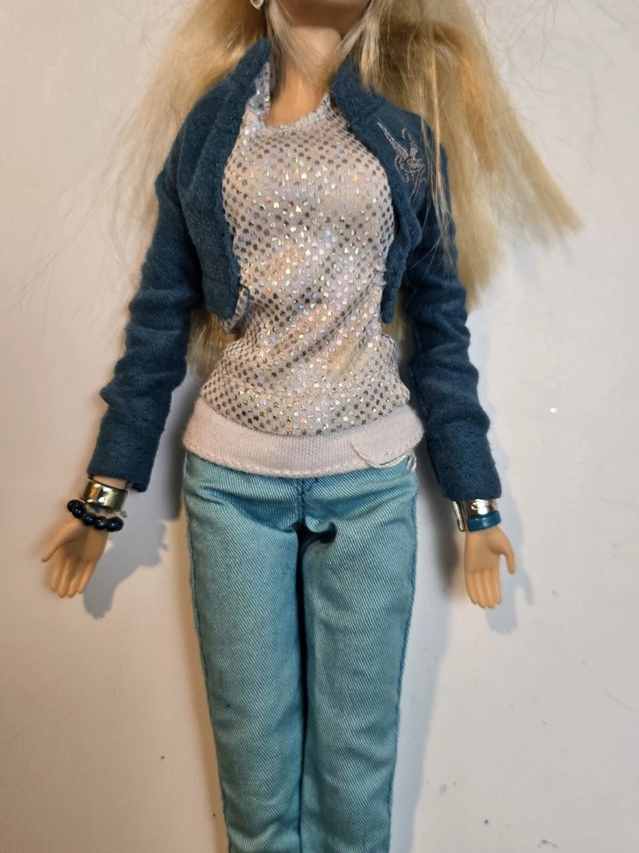 Disney Hannah Montana Muñeca Live in Concert Barbie Jeans Azul Antiguo Sin Probar C82 Foto 4 de 4