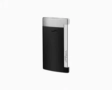 S.T. Dupont Lighter Jet Windproof Slim 7 Black Matte / Brushed Chrome 027710