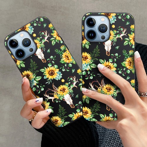 Coque téléphone silicone tournesol pour Apple iPhone 16 15 14 13 Pro Max 12 11 8 - Photo 49 sur 114