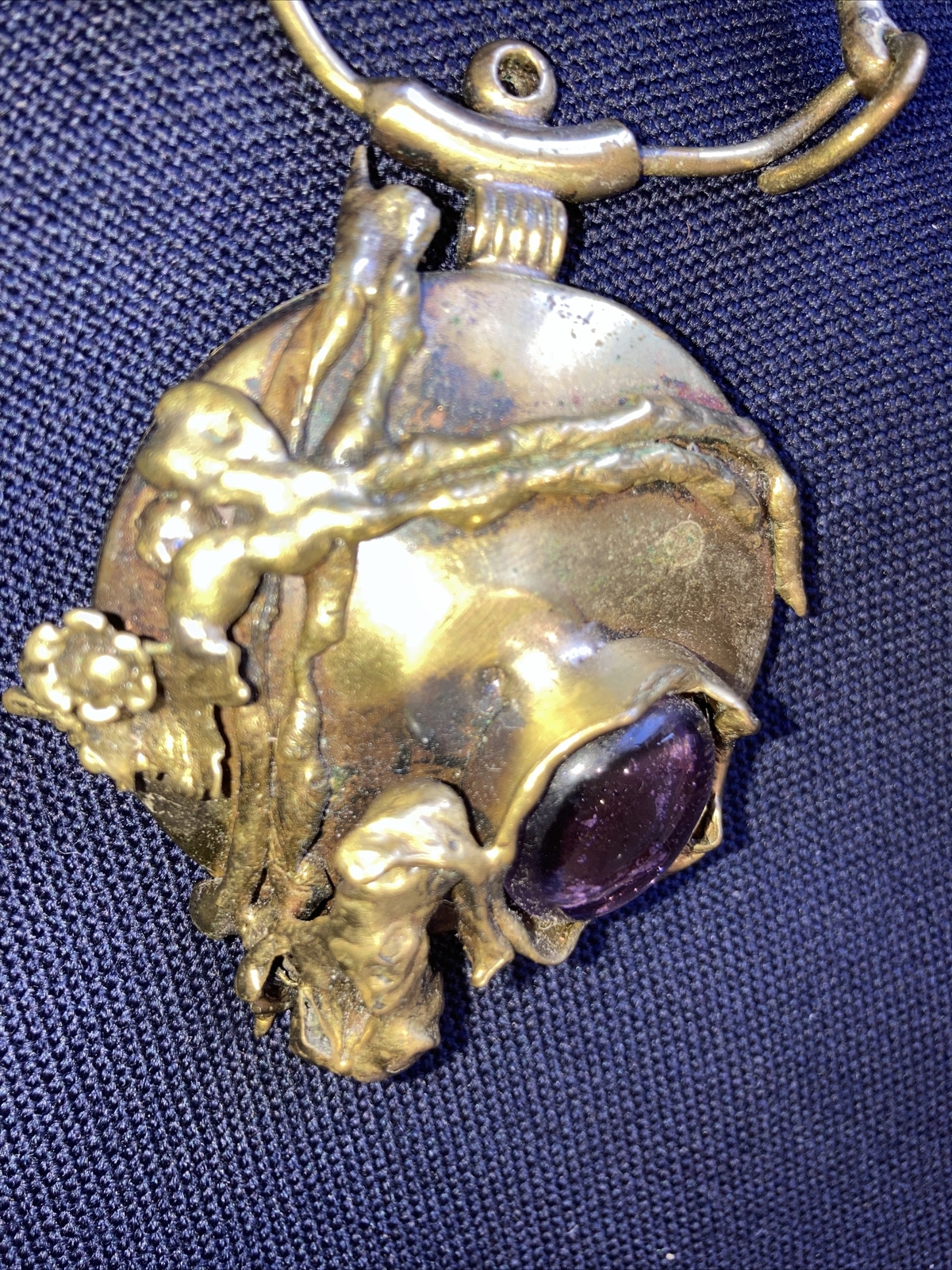 Vintage Bronze Colour Necklace Statement Jewellery, Goth, Steampunk 12