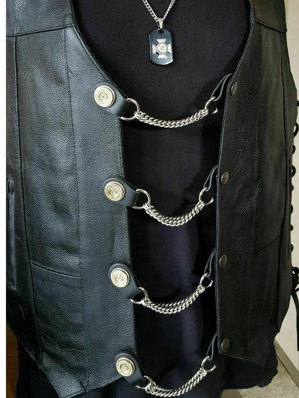 WILLIE G HALF SKULL BLACK EYE VEST EXTENDER USA MADE harley