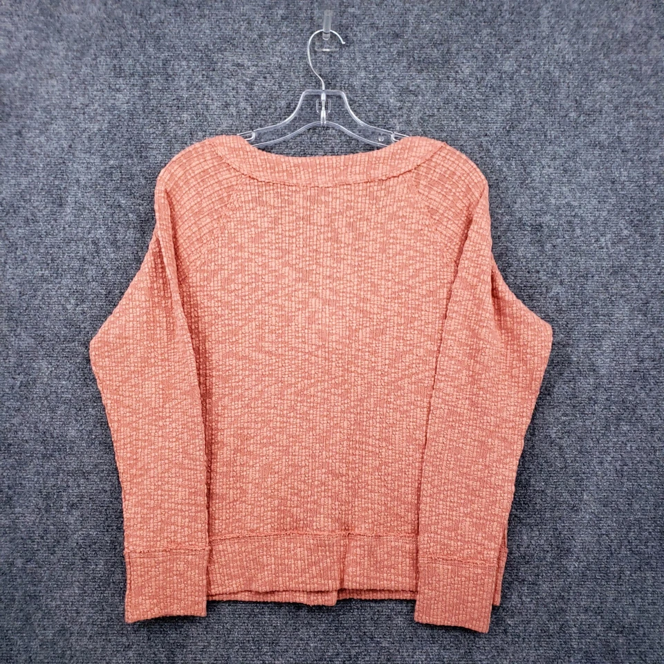 Suéter Two by Vince Camuto Mujer S Pequeño Naranja Cárdigan Cuello en V Tejido Texturizado Foto 2 de 4