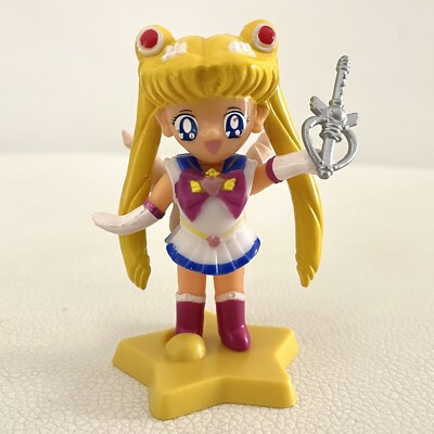 Vtg 90s Sailor Moon Figurine Snap-On Clothes Anime Dress-Up