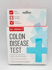 EZ Detect COLON DISEASE TEST Kit Self Test For Colorectal Disease 1 Test (5 Pad)