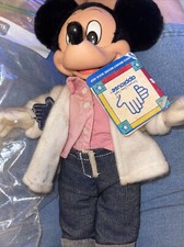 Applause Disney Mickey  Minnie Mouse Sock Hop Plush Dolls - Vintage - With Tags