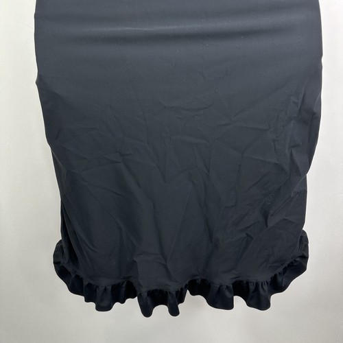 Spanx Assets by Sara Blakely One Piece Black Ruffle Halter Swim Dress XL - Picture 8 of 13