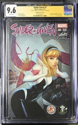 Spider-Gwen 2 CGC 9.6 Signed J. Scott Campbell Variant 2015 Marvel Stan Lee