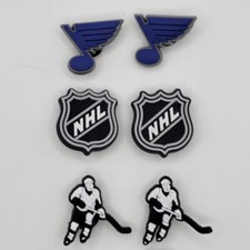 NHL St. Louis Blues Hockey Team For Crocs Shoe Charms Jibbitz - 6 Pieces