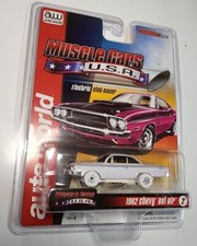 Auto World ThunderJet Ultra G 1962 Chevy Bel Air HO Slot Car White Lightning