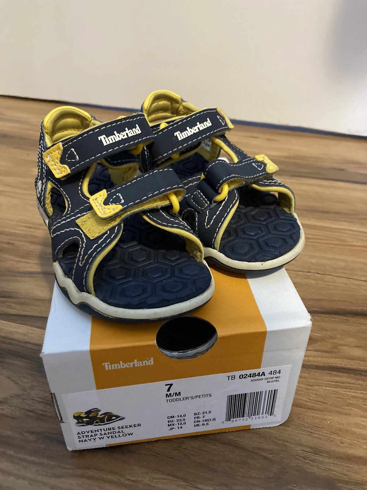 Sandali Timberland bambino ragazzo Adventure Seeker taglia 7 blu giallo