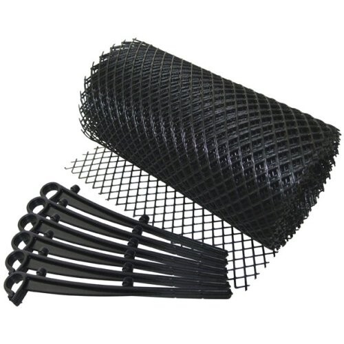 Amtech 6m Roll Gutter Protection Mesh with 6 Fixing Clips Roll s6485