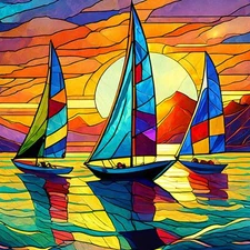 Springbok Sunset Sailing 500 Piece Jigsaw Puzzle