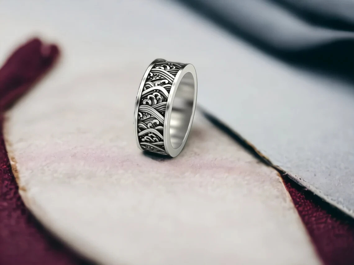 エレガントな波型デザインリングプラチナ 指輪 レディース リング シンプル 18金 K18 ピンクゴールド プラチナ