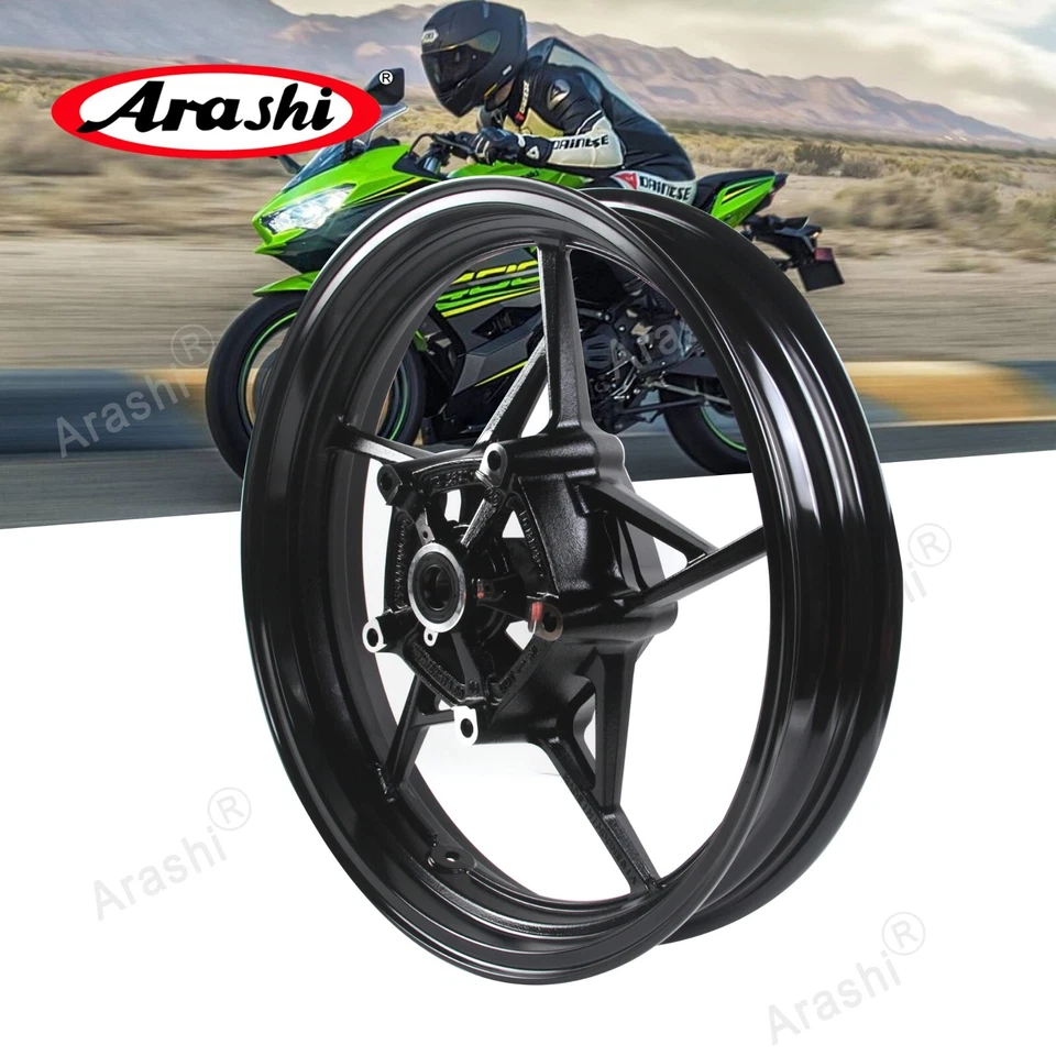 Arashi 17x3'' Front Wheel Rim Fit Kawasaki Ninja 500 R /ABS Z500 /SE 2024 2025 - Image 2 of 4