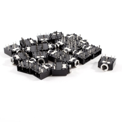 20Pcs DIP PCB Mount 5 Pins 3.5mm Socket Headphone Stereo Audio Jack