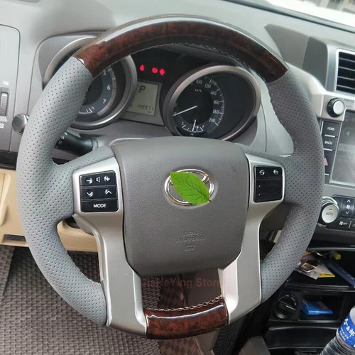 Carbon Fiber TOP Leather Car Steering Wheel Cover for Toyota Land Cruiser Prado - Picture 12 of 13