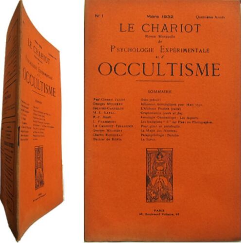 Le Chariot n°1 1932 Psychologie expérimentale Occultisme alchimie positive etc - Afbeelding 1 van 17