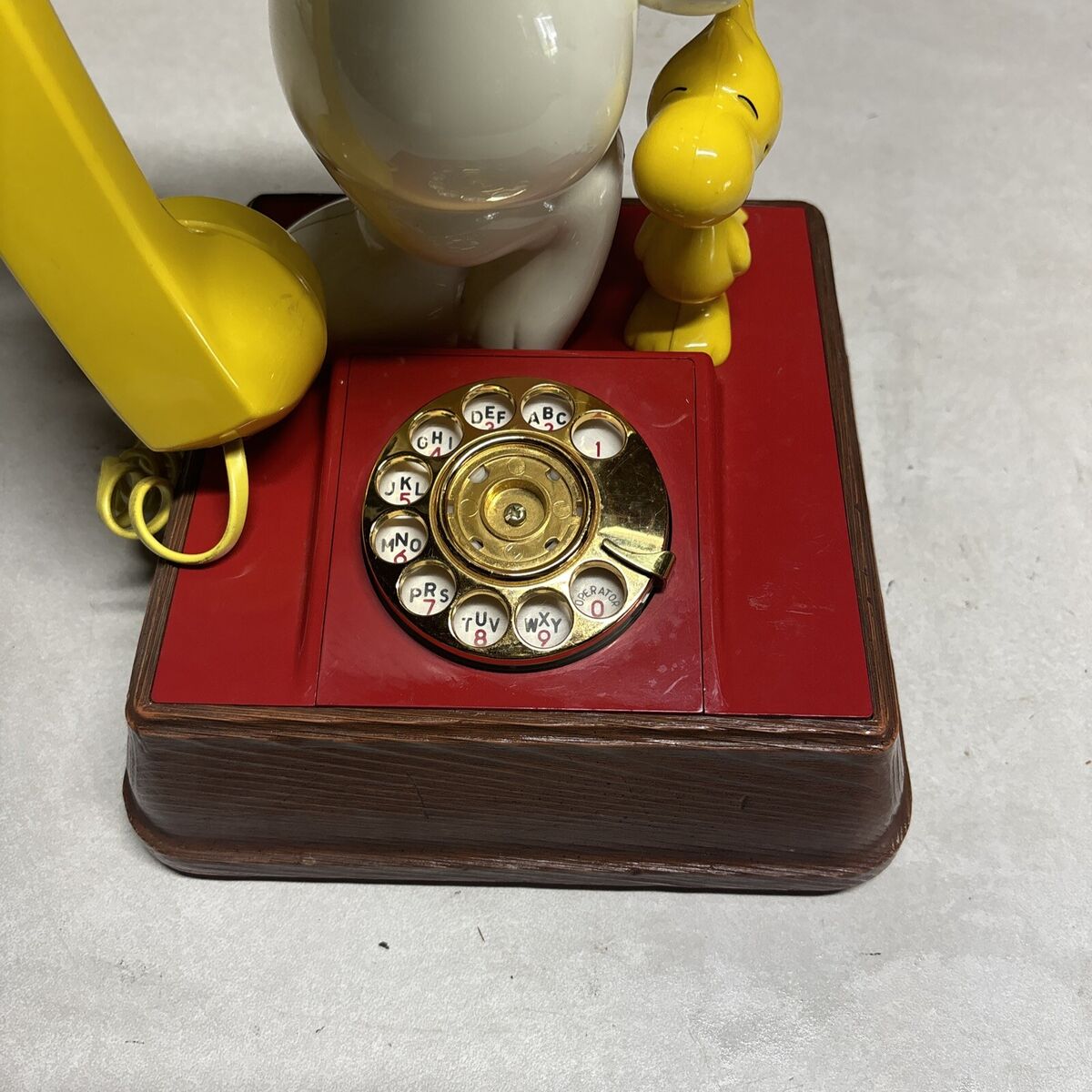 Vintage 1976 Snoopy and Woodstock Phone Head Turning Rotary Vintage 1976 Snoopy and Woodstock Phone Head Turning Rotary