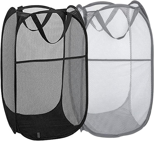 Pop up Laundry Hampers, Collapsible Mesh Laundry Baskets for Home, Dorm, Travel,
