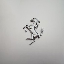 Ferrari Prancing Horse Chrome Silver Copper Emblem Badge 74.8cmfit Many