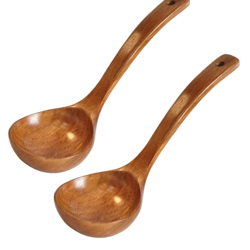 Kitchen Handmade Wooden Long Handle Soup spoon - Image 2 of 2