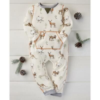 Mud Pie Set 3 Pezzi Neonato - Pigiama Camo Con Renna, 6-9 Mesi, Manica Lunga - 4