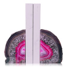 3 to 6 lb Agate Bookends Pink Agate Bookend Pair Geode Bookend Home Decor
