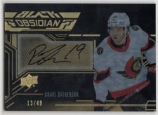 2022 2022-23 UD Black Obsidian Scripts Gold Rookie #OSDB Drake Batherson 13/49