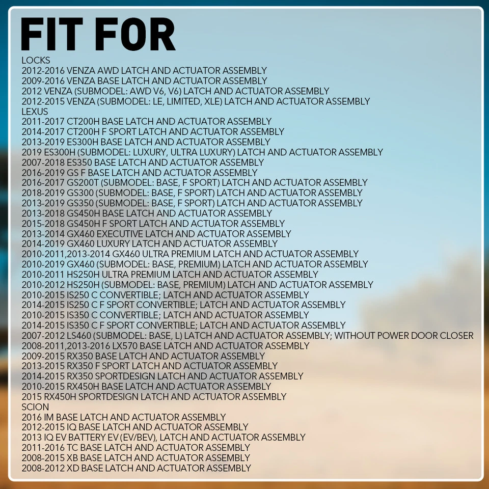 For Toyota Tundra Front Left Door Lock Actuator 2007-2021 *Lifetime Warranty - Image 4 of 4