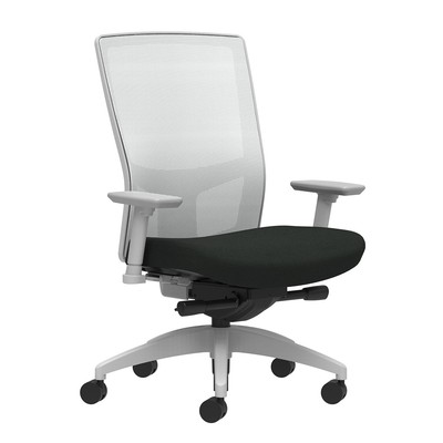 Union & Scale Workplace2.0 Task Chair Black Vinyl Integrated Lumbar 2D Arms