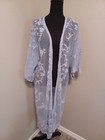 Keren Hart Duster, Cover Up Sheer Baby Blue With Embroidery - Small — photo 1