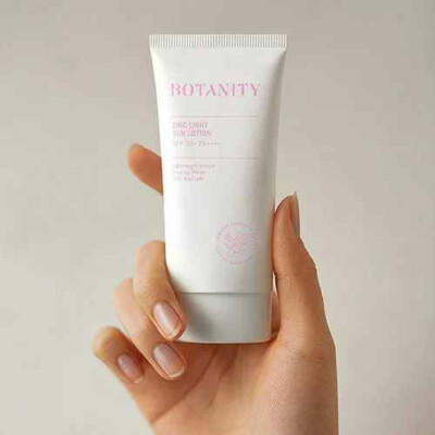 BOTANITY Zinc Light Sun Lotion 50ml SPF 50+ PA++++, Korean Cosmetics, sample