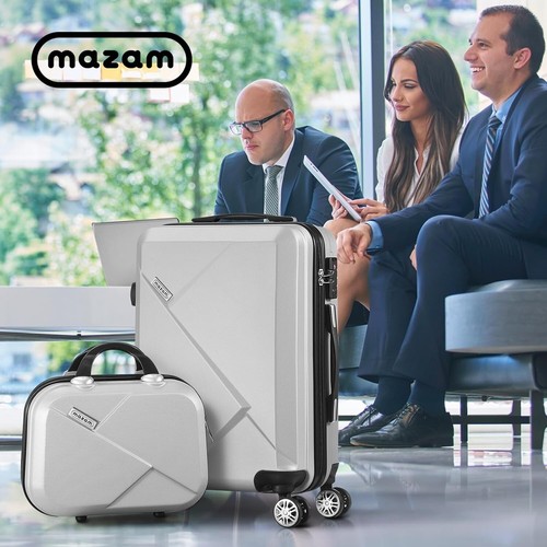 2Pcs Luggage Set with Trolley Bag Travel Suitcase Luggage Set Silver - Picture 16 of 18