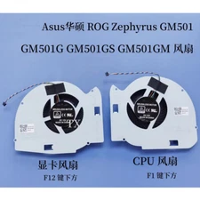 For ASUS ROG Zephyrus GM501 GM510G GM501G GM501GS Laptop CPU GPU Cooling Fan 12V