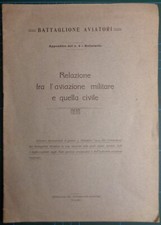 PRIMORDI AERONAUTICA: BATTAGLIONE AVIATORI, AVIAZIONE MILITARE E CIVILE 1913