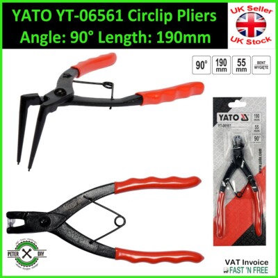 YATO YT-06561 Sicherungszange Winkel: 90° Länge: 190 mm
