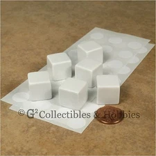 NEW Set of 6 Blank Dice w Stickers - 16mm White - D&D RPG Game 5/8 inch D6  