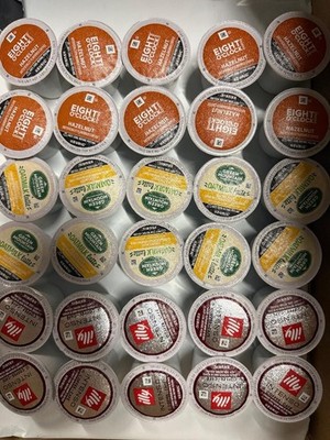 Green Mountain Hazelnut &Eight O'clock Hazelnut &illy Coffee, Dark Roa 10ct each