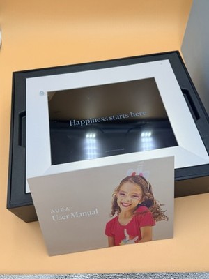 Aura Carver 10.1  Wi-Fi Digital Picture Frame Silver PU1-1801 New Open Box Gift